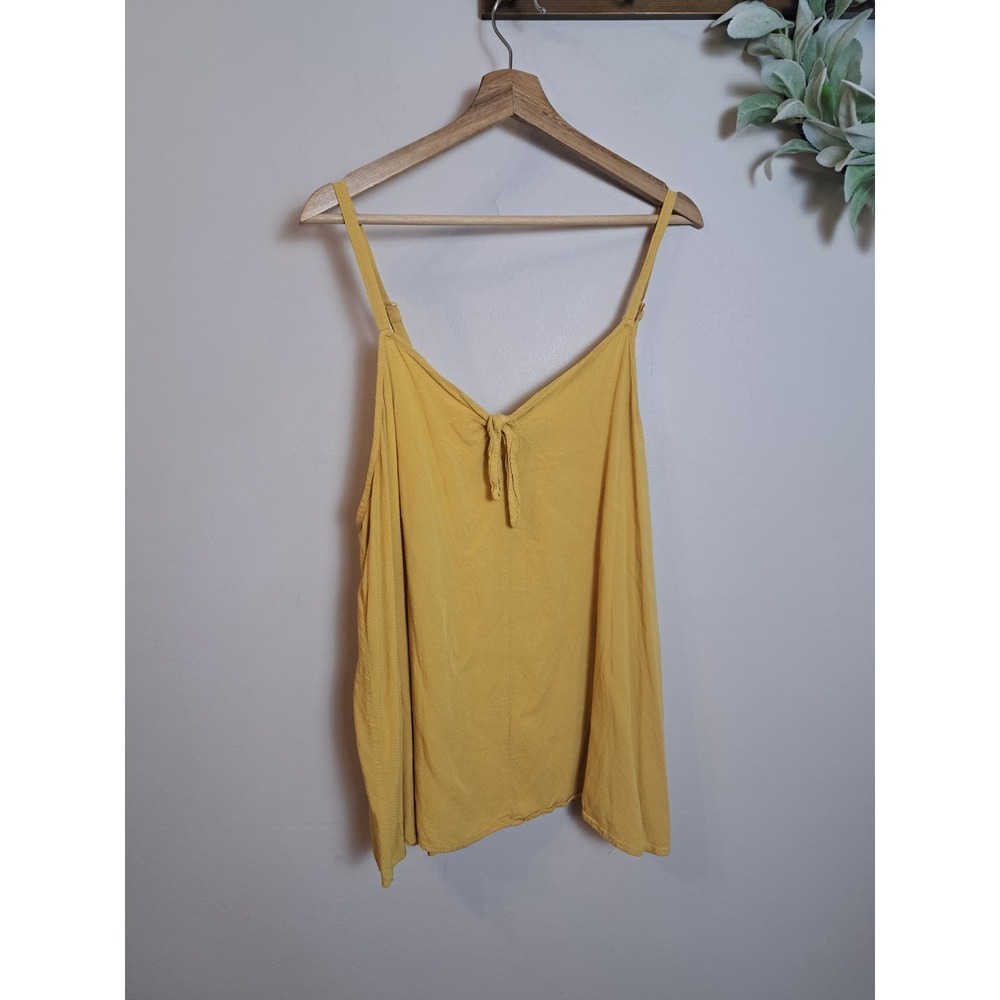 Torrid Women's Yellow Cami Key Hole Tie Sz 1X Summer Vacation